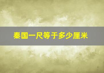 秦国一尺等于多少厘米