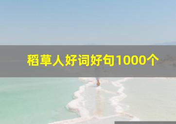 稻草人好词好句1000个