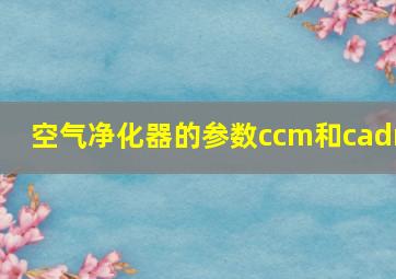 空气净化器的参数ccm和cadr