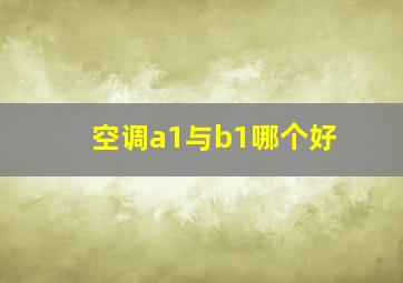 空调a1与b1哪个好