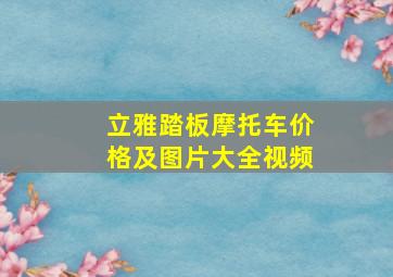 立雅踏板摩托车价格及图片大全视频