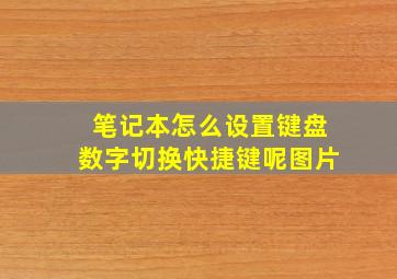 笔记本怎么设置键盘数字切换快捷键呢图片