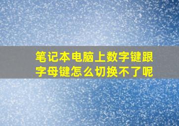 笔记本电脑上数字键跟字母键怎么切换不了呢