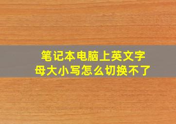 笔记本电脑上英文字母大小写怎么切换不了