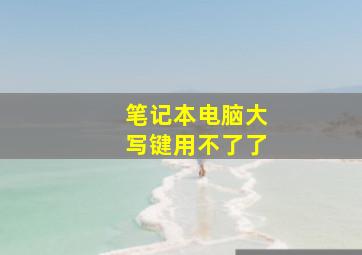 笔记本电脑大写键用不了了