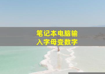 笔记本电脑输入字母变数字