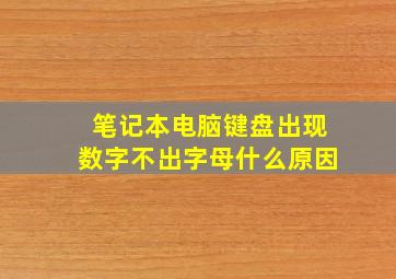 笔记本电脑键盘出现数字不出字母什么原因