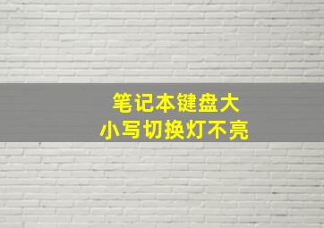 笔记本键盘大小写切换灯不亮