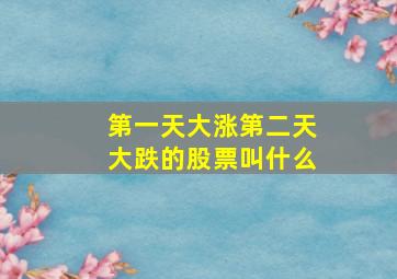 第一天大涨第二天大跌的股票叫什么