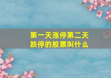 第一天涨停第二天跌停的股票叫什么