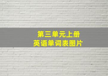 第三单元上册英语单词表图片