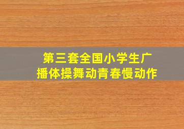 第三套全国小学生广播体操舞动青春慢动作