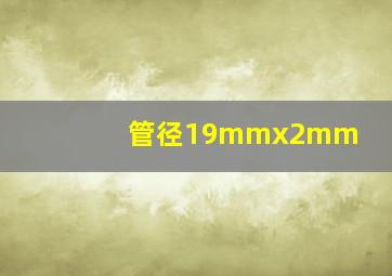 管径19mmx2mm