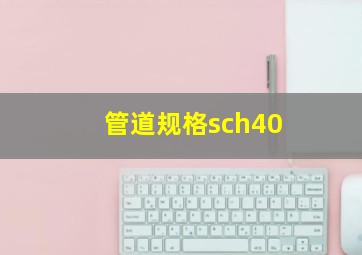 管道规格sch40