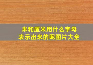 米和厘米用什么字母表示出来的呢图片大全