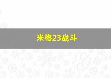 米格23战斗