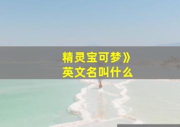 精灵宝可梦》英文名叫什么