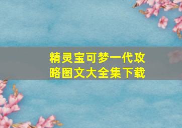 精灵宝可梦一代攻略图文大全集下载