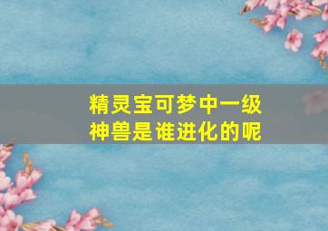 精灵宝可梦中一级神兽是谁进化的呢