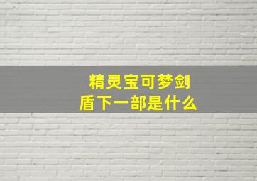 精灵宝可梦剑盾下一部是什么