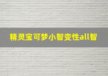 精灵宝可梦小智变性all智