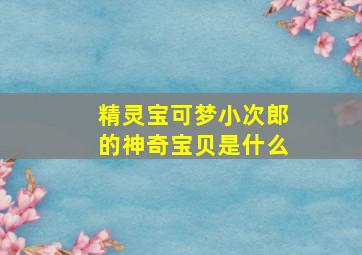 精灵宝可梦小次郎的神奇宝贝是什么