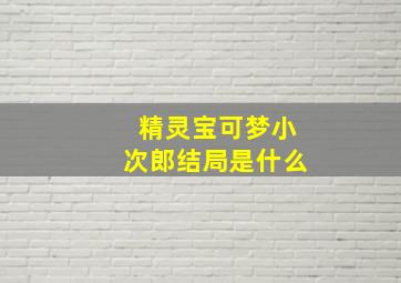 精灵宝可梦小次郎结局是什么