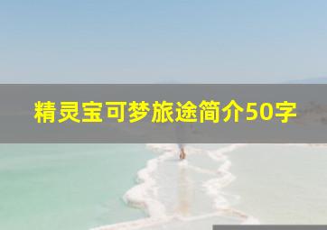 精灵宝可梦旅途简介50字