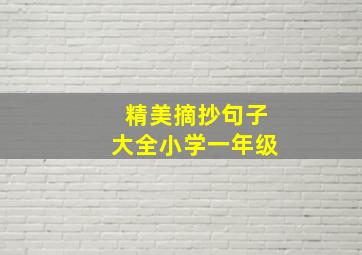 精美摘抄句子大全小学一年级