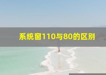 系统窗110与80的区别