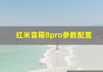 红米音箱8pro参数配置