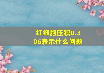 红细胞压积0.306表示什么问题