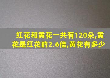 红花和黄花一共有120朵,黄花是红花的2.6倍,黄花有多少