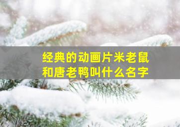 经典的动画片米老鼠和唐老鸭叫什么名字