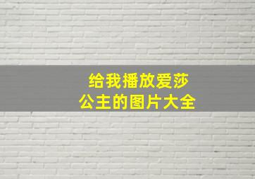 给我播放爱莎公主的图片大全