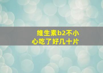 维生素b2不小心吃了好几十片