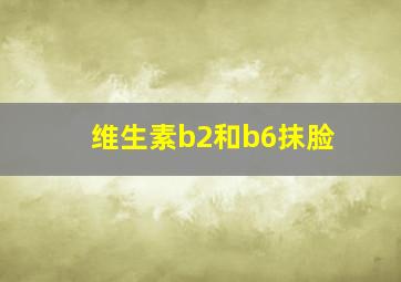 维生素b2和b6抹脸