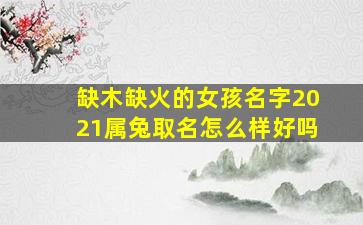 缺木缺火的女孩名字2021属兔取名怎么样好吗