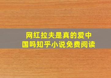 网红拉夫是真的爱中国吗知乎小说免费阅读