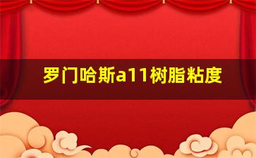 罗门哈斯a11树脂粘度