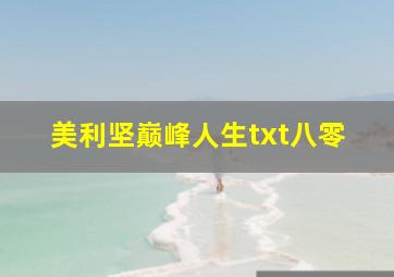 美利坚巅峰人生txt八零