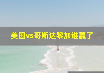 美国vs哥斯达黎加谁赢了