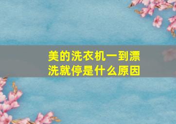 美的洗衣机一到漂洗就停是什么原因