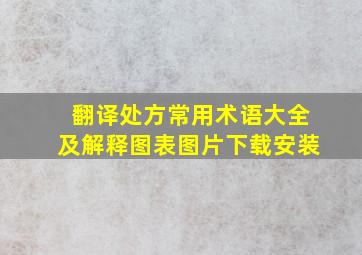 翻译处方常用术语大全及解释图表图片下载安装