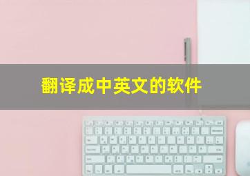 翻译成中英文的软件