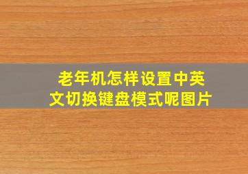 老年机怎样设置中英文切换键盘模式呢图片