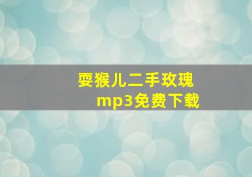 耍猴儿二手玫瑰mp3免费下载