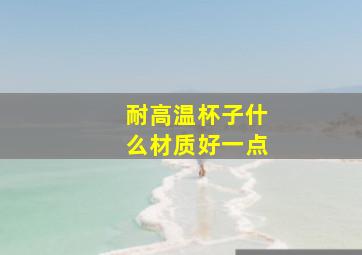 耐高温杯子什么材质好一点