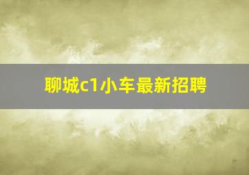 聊城c1小车最新招聘