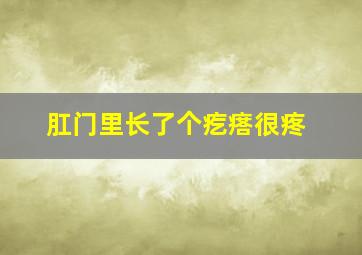 肛门里长了个疙瘩很疼